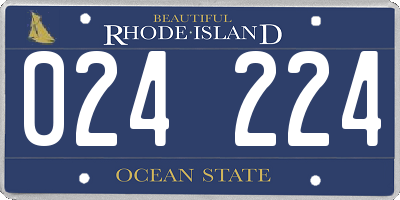 RI license plate 024224