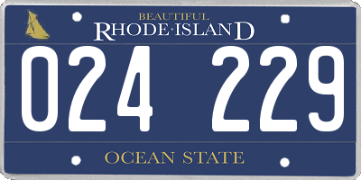 RI license plate 024229