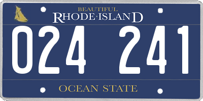 RI license plate 024241