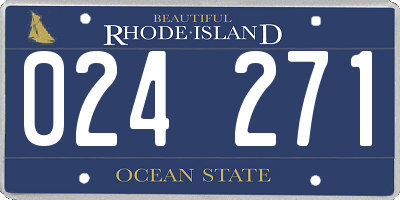 RI license plate 024271