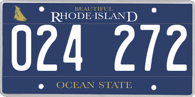 RI license plate 024272