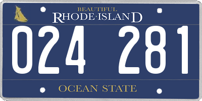 RI license plate 024281