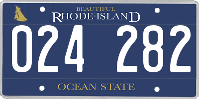 RI license plate 024282
