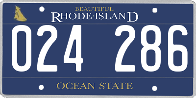 RI license plate 024286