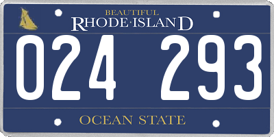 RI license plate 024293