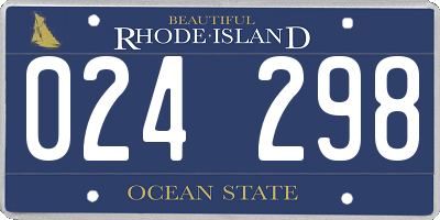 RI license plate 024298