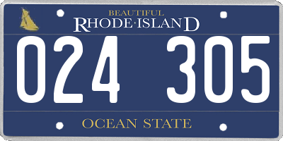 RI license plate 024305