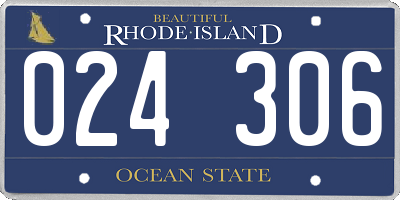 RI license plate 024306