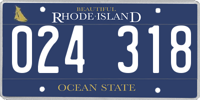 RI license plate 024318