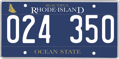 RI license plate 024350