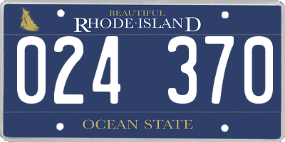 RI license plate 024370