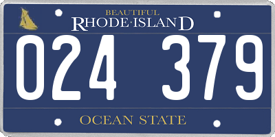 RI license plate 024379