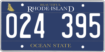 RI license plate 024395