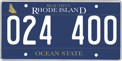 RI license plate 024400