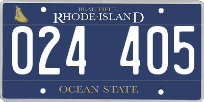RI license plate 024405