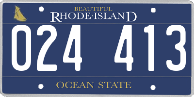 RI license plate 024413