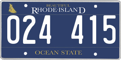 RI license plate 024415