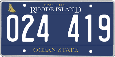 RI license plate 024419