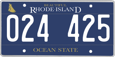 RI license plate 024425