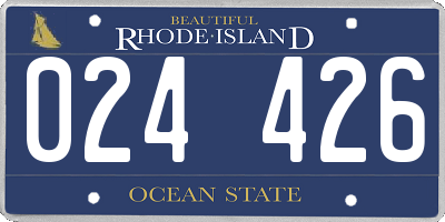 RI license plate 024426