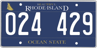 RI license plate 024429