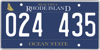 RI license plate 024435
