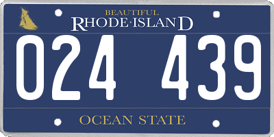 RI license plate 024439