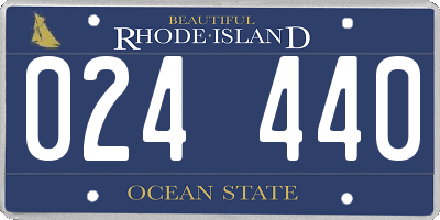 RI license plate 024440