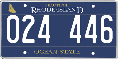 RI license plate 024446