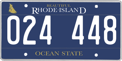 RI license plate 024448