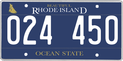 RI license plate 024450