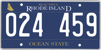 RI license plate 024459