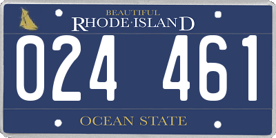 RI license plate 024461