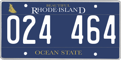 RI license plate 024464