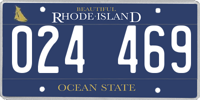 RI license plate 024469