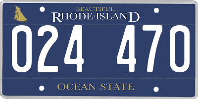 RI license plate 024470