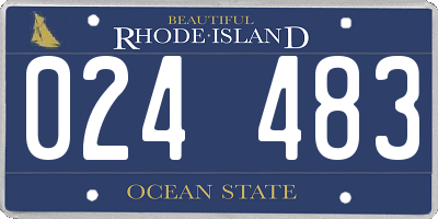 RI license plate 024483