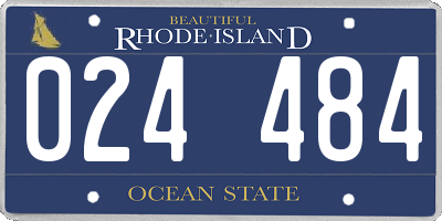 RI license plate 024484