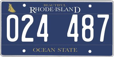 RI license plate 024487