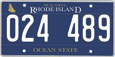RI license plate 024489