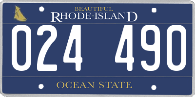 RI license plate 024490