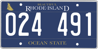 RI license plate 024491