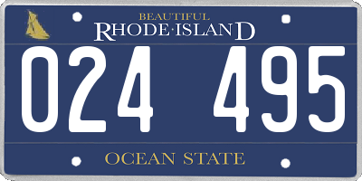 RI license plate 024495