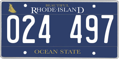 RI license plate 024497