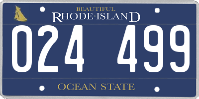 RI license plate 024499
