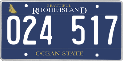 RI license plate 024517