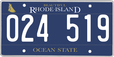 RI license plate 024519