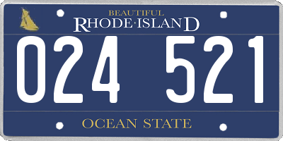 RI license plate 024521