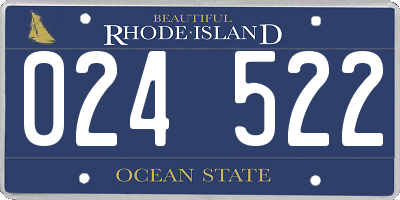 RI license plate 024522