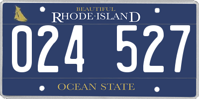 RI license plate 024527
